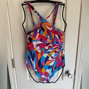 Trina Turk one piece swimsuit multi color size 6‎